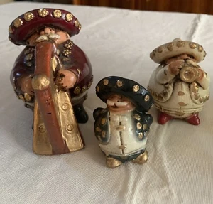 Vintage 3 Piece Mariachi Band Chalkware Figurines Mexican Folk Art 5/3.5/2” Tall - Picture 1 of 8