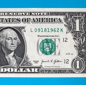 September 18, 1962 (L 09181962 K) BIRTHDAY Note $1 One Dollar Bill *UNC* - Picture 1 of 4