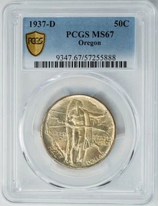 1937-D Oregon Half 50c MS67 PCGS Secure 950187-1 - Picture 1 of 5