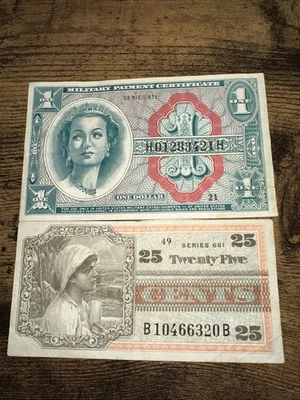 Military Payment Certificate Lot Of 2 Series 611/661 - Image 1 of 2