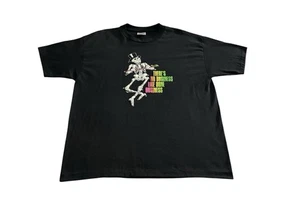 Vintage Theres No Business Like Skull Business Dancing Skeleton T Shirt XL 23x31 - Picture 1 of 4
