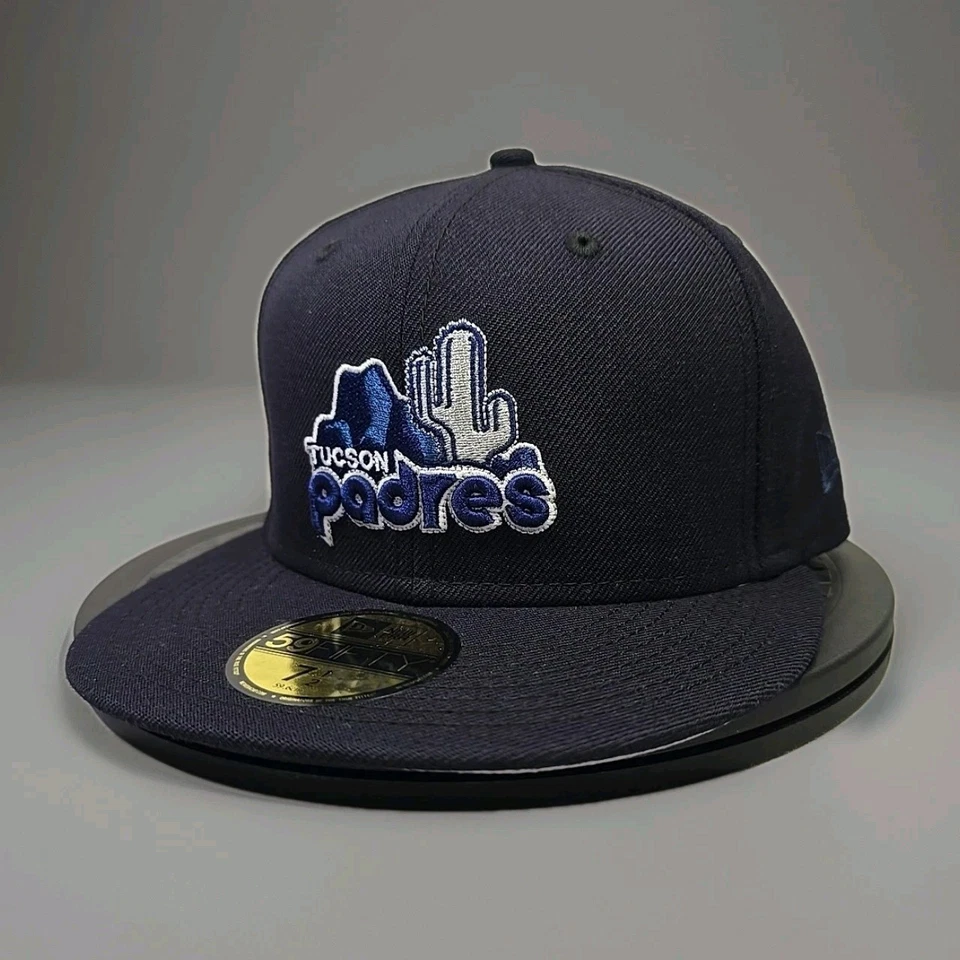 Sombrero ajustado Tucson Padres 59FIFTY - azul marino/gris - talla 7 1/2 (nuevo con etiquetas) - gorra 100 % lana Foto 1 de 4