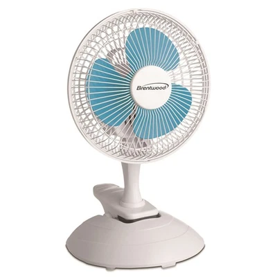 Brentwood® Kool Zone 6 pulgadas Ventilador de escritorio convertible de 2 velocidades con clip Foto 1 de 4