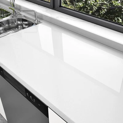 Glossy White Wallpaper Peel and Stick White Contact Paper for Cabinets Shiny - Image 1 of 4