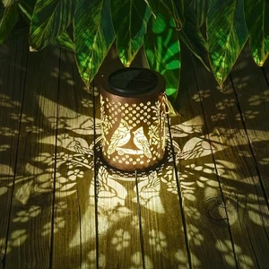 Cardinal Solar Laterne Außen Wasserdicht, Groß 13,4" Metall Deko Hangi... - Bild 1 von 9