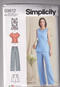 9612 SIMPLICITY - TOP PANTS & SHORTS - Sz 6/8/10/12/14 - Picture 1 of 2