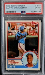 1983 Topps Traded Darryl Strawberry RC #108T PSA 6 EX-MT New York Mets OF - Bild 1 von 2