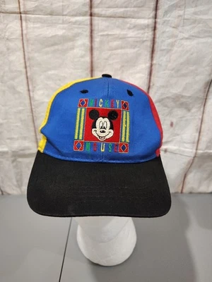 Chapéu infantil vintage Mickey Mouse bloco multicolorido Snapback Mickey's Stuff para crianças - Imagem 1 de 4