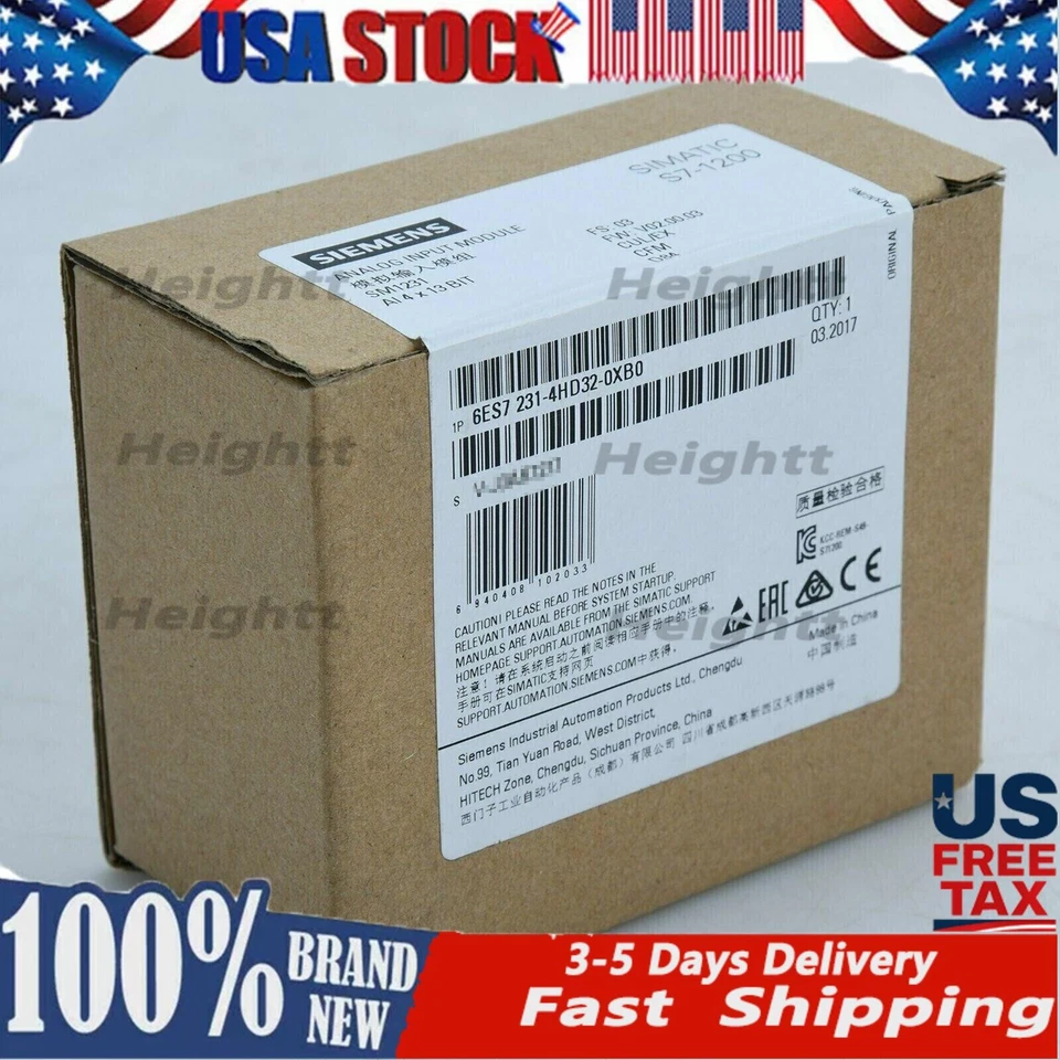 New Siemens 6ES7 231-4HD32-0XB0 6ES7231-4HD32-0XB0 S7-1200 Analog input SM 1231 - Image 1 of 4
