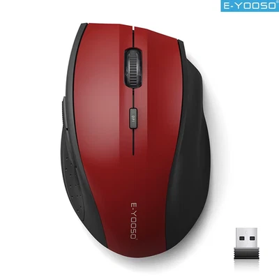 Ratón inalámbrico portátil USB 2.4G ratón de oficina para juegos 2400 DPI ergonómico adecuado Foto 1 de 4