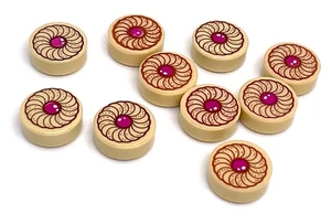 Azulejo de galletas Lego redondo 1x1 con centro de magenta - Galletas navideñas - 10 piezas - Imagen 1 de 1