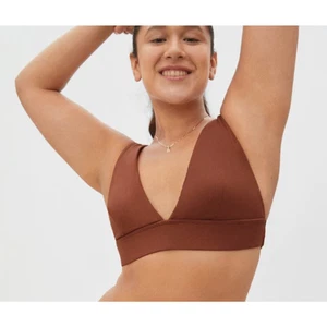 Costume da bagno Everlane donna il triangolo bikini top XL marrone nuovo con etichetta - Foto 1 di 9
