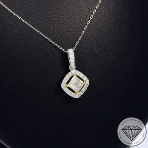 Wert 1570 € Brillant Diamant Anhänger mit Kette in 900 Platin - Bild 1 von 9
