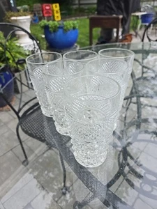 WEXFORD Clear by Anchor Hocking Tall Beverage Glasses Mid-Century Modern - Picture 1 of 19