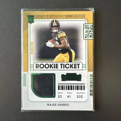 2021 Contenders Najee Harris Rookie Ticket Swatches Variation Jersey RC #RSV-NHA - Image 1 of 2