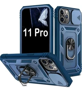 iPhone 11 Pro Case,360° Kickstand & Camera Slide Cover,Charge Port Dust... - Picture 1 of 4