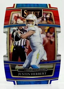 Select 2021 rojo blanco y azul troquelado #19 Justin Herbert Los Angeles Chargers - Imagen 1 de 2
