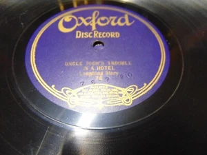 UNCLE JOSH CAL STEWART OXFORD 78RPM RECORD 76 TROUBLES IN A HOTEL - Imagen 1 de 1