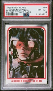 1980 Topps Star Wars #56 A Sudden Change of Plan LUKE Mark Hamill PSA 8 - Picture 1 of 2
