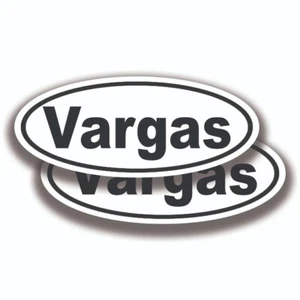 VARGAS NAME DECALs 2 Stickers Bogo Car Truck Bumper Window - Picture 1 of 1