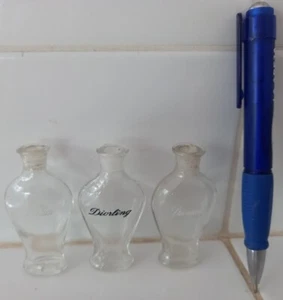 3 OLD FRENCH CHRISTIAN DIOR EMPTY PERFUM BOTTLES, - Picture 1 of 5