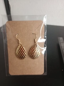 Messing Diamant strukturierte Spinner Klinge Ohrringe, Colorado Spinner - Bild 1 von 2