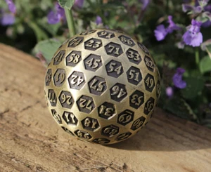 Dragon's Inverse Bronze Metal D100 - 45mm Tabletop Polyhedral DND RPG Die - Picture 1 of 8