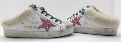 Brand New GOLDEN GOOSE 36/6US Women's Super-Star Sabot White Leather w/Pink Star - Image 1 of 4