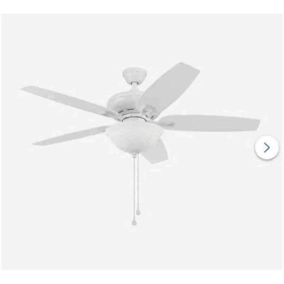 JIMENEZ MR DISCOUNT Harbor Breeze Coastal Creek II 52-in White Indoor Downrod or Flush Mount Ceiling