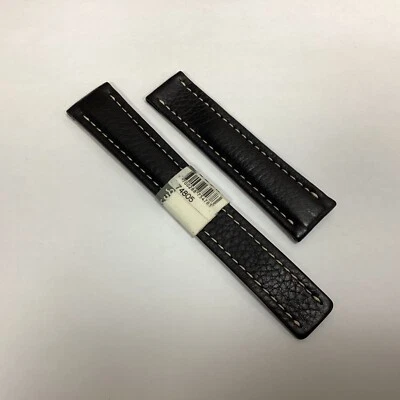 COBRA Bracelet de Montre 20MM - Cuir Veau Fait Main Noir ATANOFF - NEUF - Photo 1/4