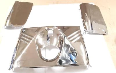 New Chrome Old Style front fork headlight tins 1980-1984 Harley Hydraglide FL - Image 1 of 4