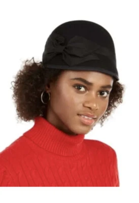 Precio de venta sugerido por el fabricante $46 Nine West arco de fieltro de lana negro talla única Foto 1 de 4