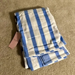 NEW Kate Spade New York Striped Cotton Beach Towel 40 x 70 Blue & White NWT - Picture 1 of 2