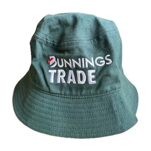 Bunnings Trade Bucket Hat (One size fits most) Green Rimmed Hat Embroidered - Picture 1 of 6