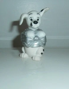 Disney 101 Dalmations Puppy PVC Figurine Cake Topper Silver wraparound bow 3" - Picture 1 of 2