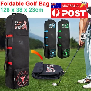 Folding Golf Aviation Bag with Wheels Golf Club Bag Golf Travel Bag Lightweight - Picture 1 of 31