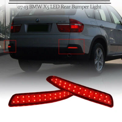 LED Rear Bumper Reflector Fog Brake Turn Indicator Lights For BMW X5 2007-2013 Foto 1 de 4