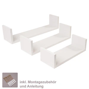 3er Estante Wand-Board Hänge-regal Libros CD Aspecto de Madera Flotante Elección - Imagen 1 de 14