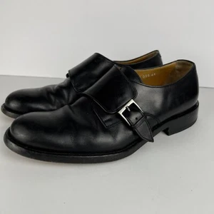 Giorgio Armani Leather Monk Strap Dress Shoes Black Men’s Size 41 Leather US 8 - Picture 1 of 22