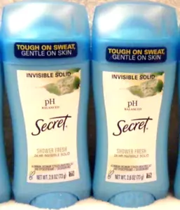 2 Secret Invisible Solid Antiperspirant Deodorant Shower Fresh 2.6 OZ Exp:05/26 - Picture 1 of 3