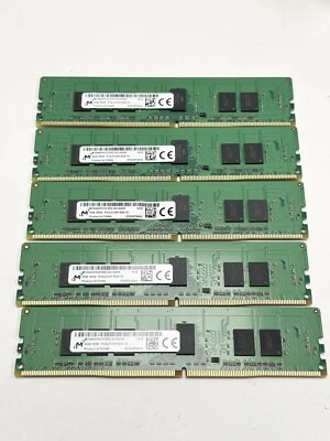 Micron 20GB (5x4GB) DDR4 1Rx8 PC4-2133P Memory MTA9ASF51272PZ-2G1A2HK - Image 1 of 3