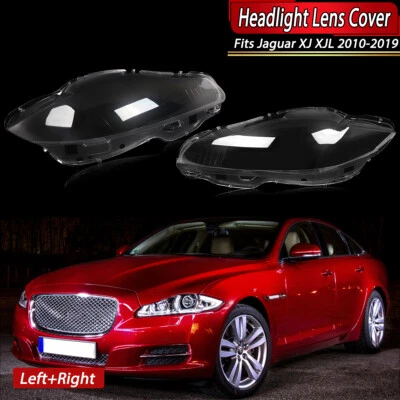 Pair Transparent Lampshade Headlight Lens Housing For Jaguar XJ 2010-2018 LH+RH Foto 1 de 4