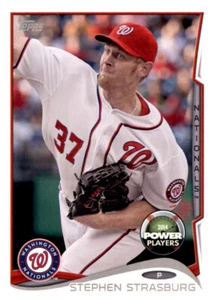 2014 Topps Power Players Stephen Strasburg inserto paralelo PWE Nationals #144 - Imagen 1 de 2