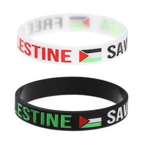 Free Palestine Wristband Save Gaza Wrist Band Flag Bracelet Palestinian - Picture 1 of 11