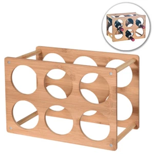 Weinregal aus Holz für 6 Flaschen Weinständer Wein Flaschen Regal Weinschrank - Bild 1 von 4