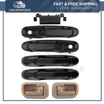 7 piezas interior exterior izquierdo derecho + portón trasero para manijas de puerta Toyota Sienna 1998-03 Foto 1 de 4