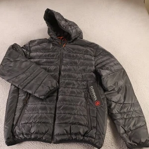 Cloudveil Jacket Mens 2XL Charcoal Puffer Down Filled Hooded Ripstop NEW $228 - Picture 1 of 13