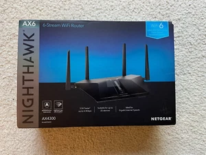 NETGEAR Nighthawk AX6 6-Stream AX4300 Wi-Fi Router RAX45-100NAS - Photo 1/6