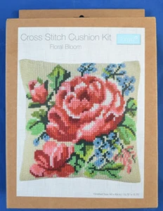 Trimits Kreuzstich Kissen Set Floral Bloom 40 cm x 40 cm - Bild 1 von 4