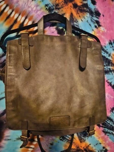 Vintage Marc By Marc Jacobs Leather Large Messenger Bag Olive Green Laptop Bag - Picture 1 of 15